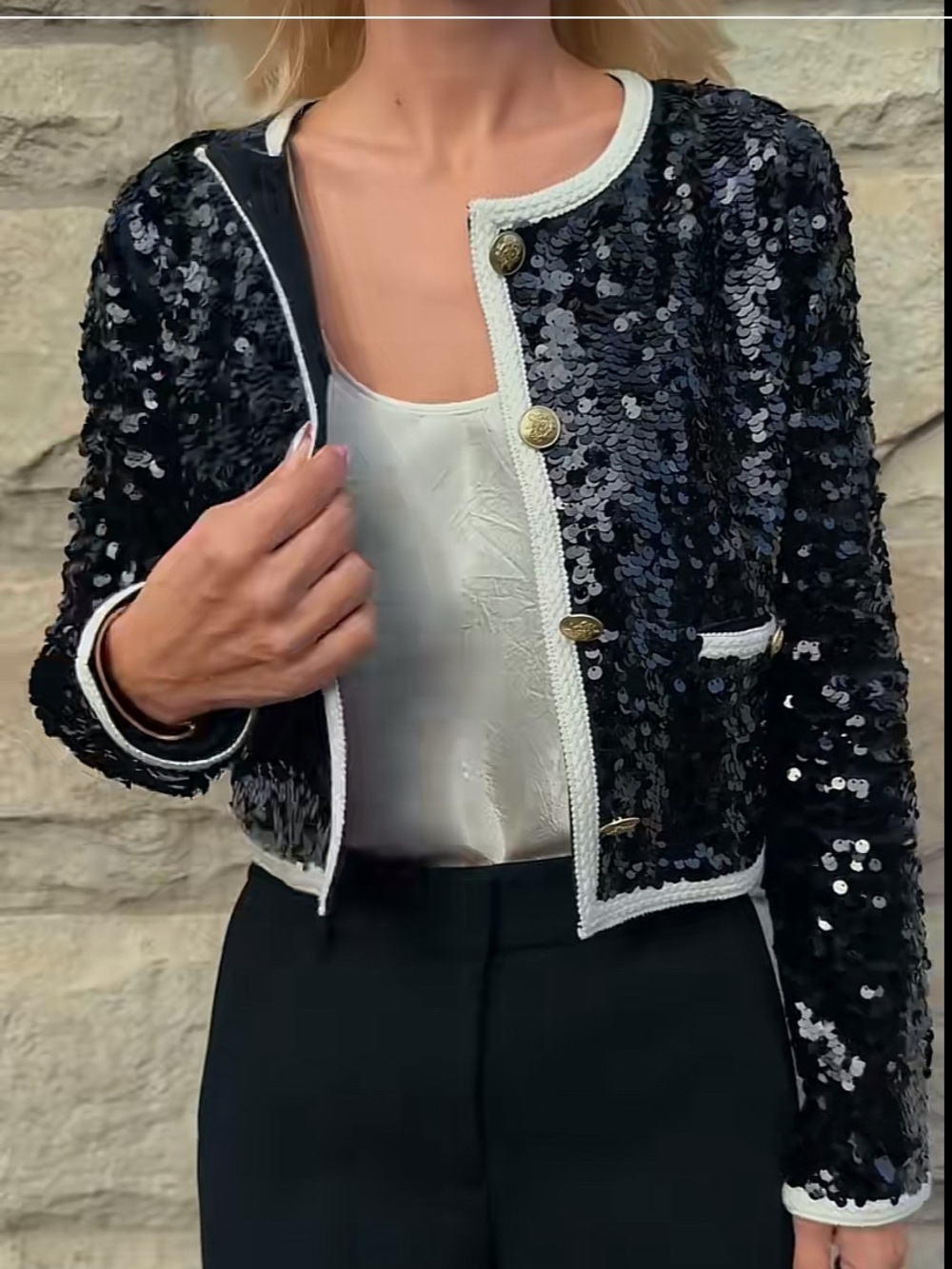 J.Crew Mariner Red Sequin Jacket New Without Tags Size L - Picture 2 of 16